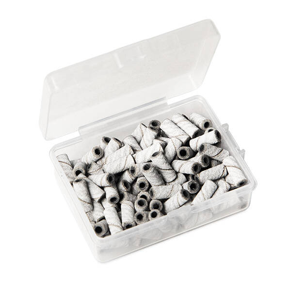 Mini Pediküre Kappen weiß, Körnung 240, 100 Stk