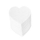 Weiße fusselfreie Vlies-Herz-Pads 200 Stück