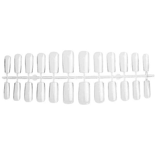 LUXURY Tipsy tunelowe kwadratowe clear 504 szt