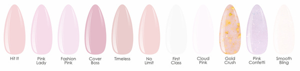 3x LED Gel in Flaschen Set 15ml EM Nail