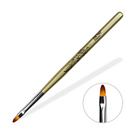 Gelpinsel Nr. 6 – abgerundet, Gold, Holz, EM Nail