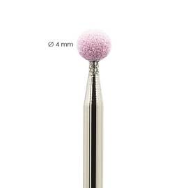 Frez kamienny różowy Fine do usuwania skórek - kulka 4mm