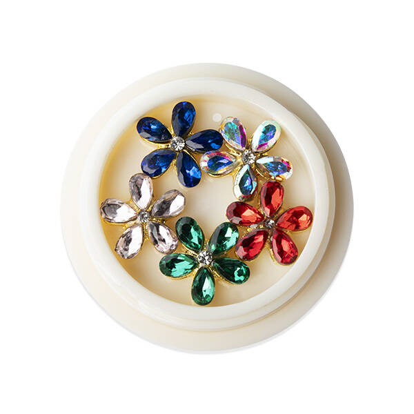 Biżuteria 3D w pojemniczku kolorowe kwiaty