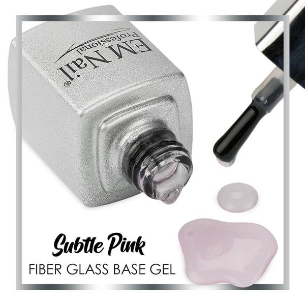 Baza żelowa z włóknem szklanym i witaminami E i B oraz wapniem. Fiber Glass Base Gel Subtle Pink 6ml
