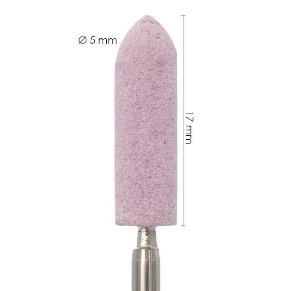 Frez kamienny różowy Fine do usuwania skórek - stożek 17mm